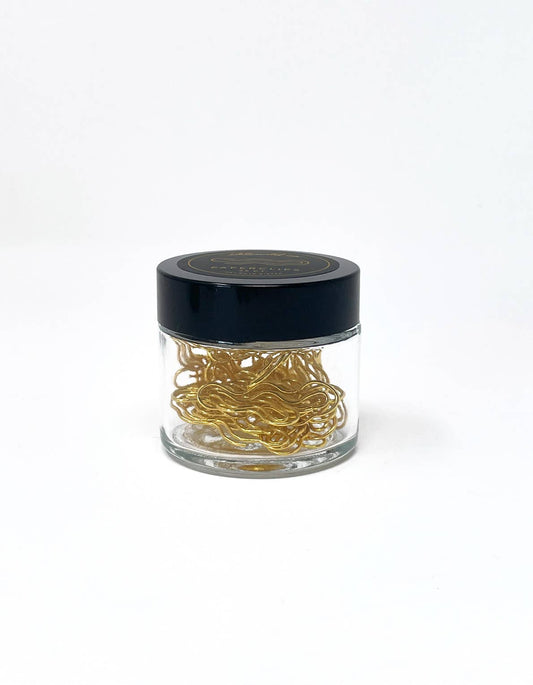 Wavy Gold Plated Paper Clips (Jar of 25)