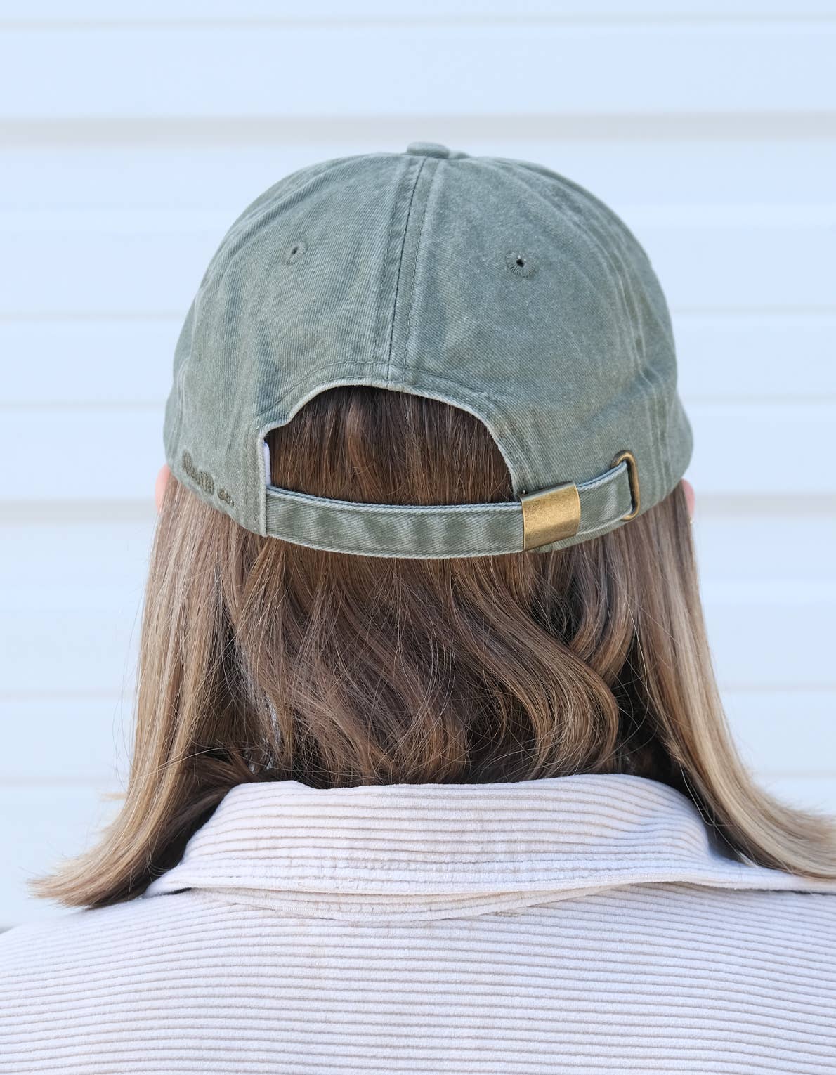 Tomato Vine Embroidered Hat, Washed Green