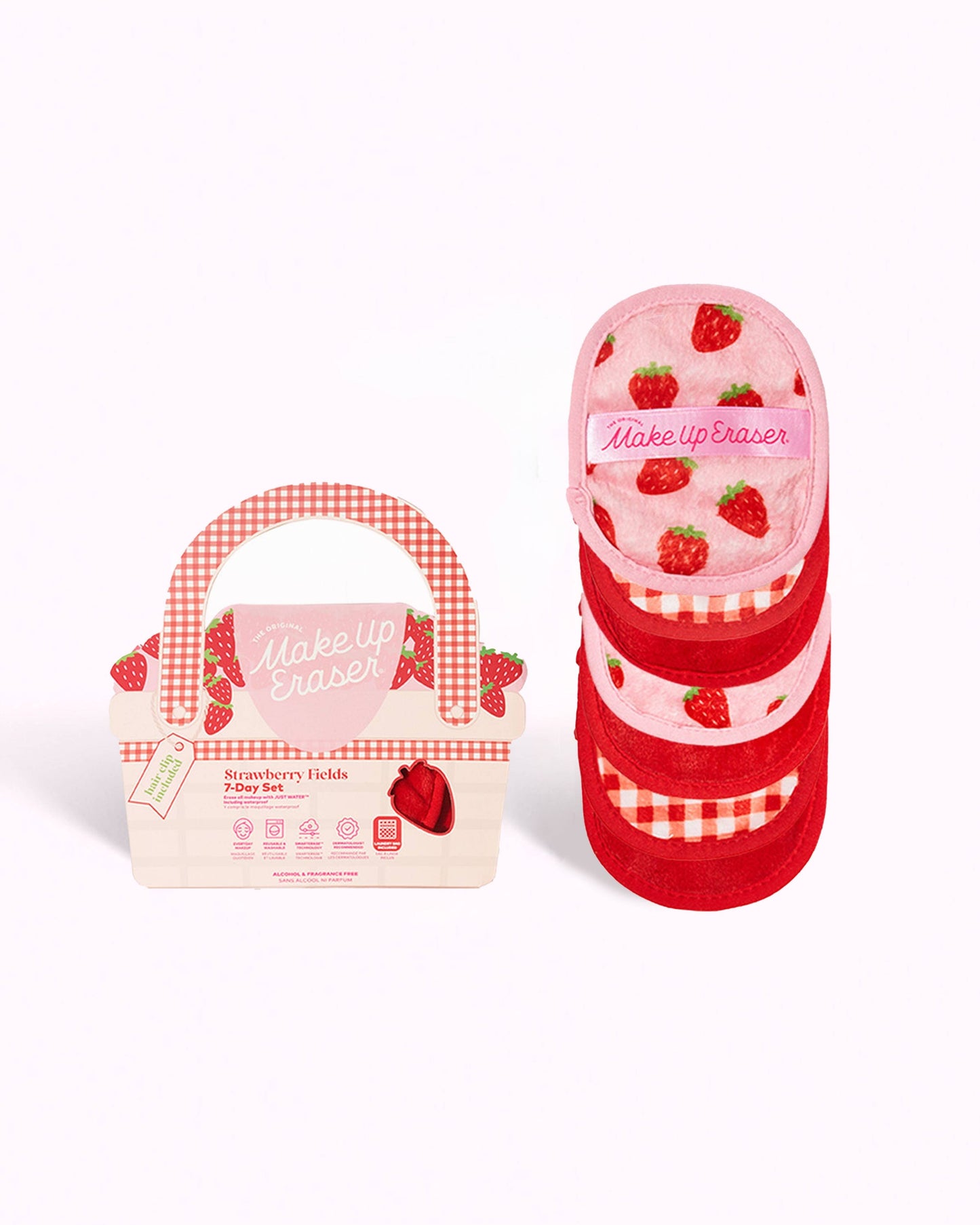 Make Up Eraser 7-Day Set & Cosmetic Bag - LIMITED EDITION Strawberry Fields