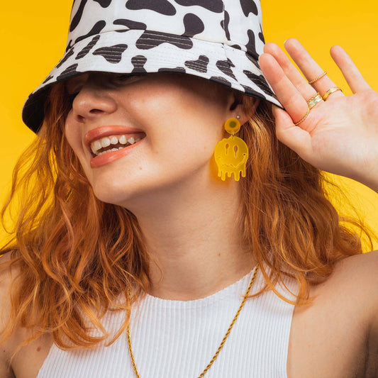 Melted Smiley Face Earrings