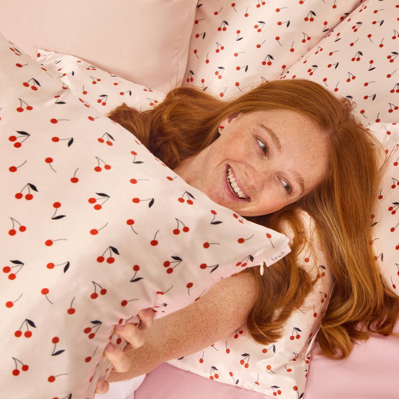 Satin Pillowcase Standard - Cherry