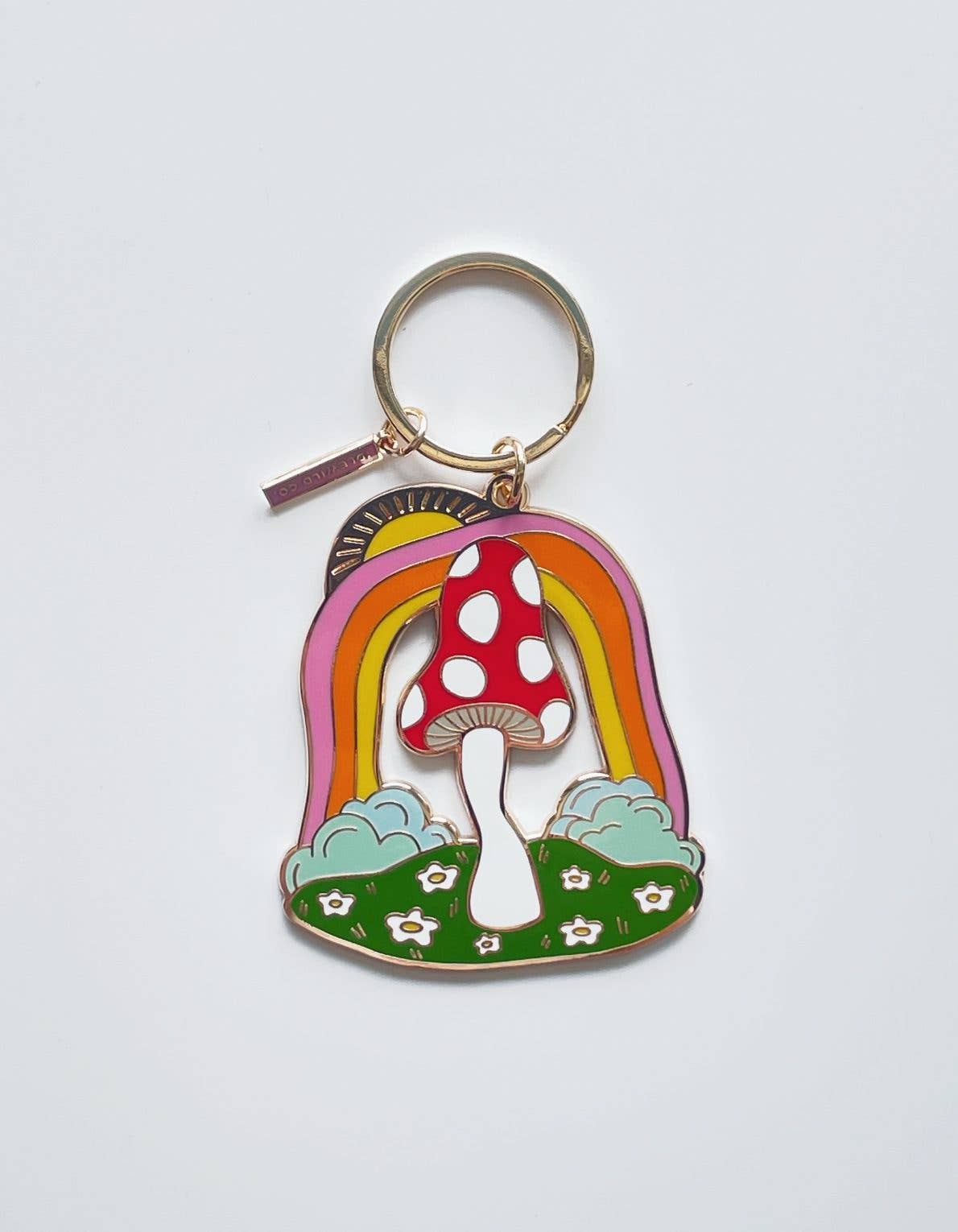 Magic Mushroom Enamel Keychain