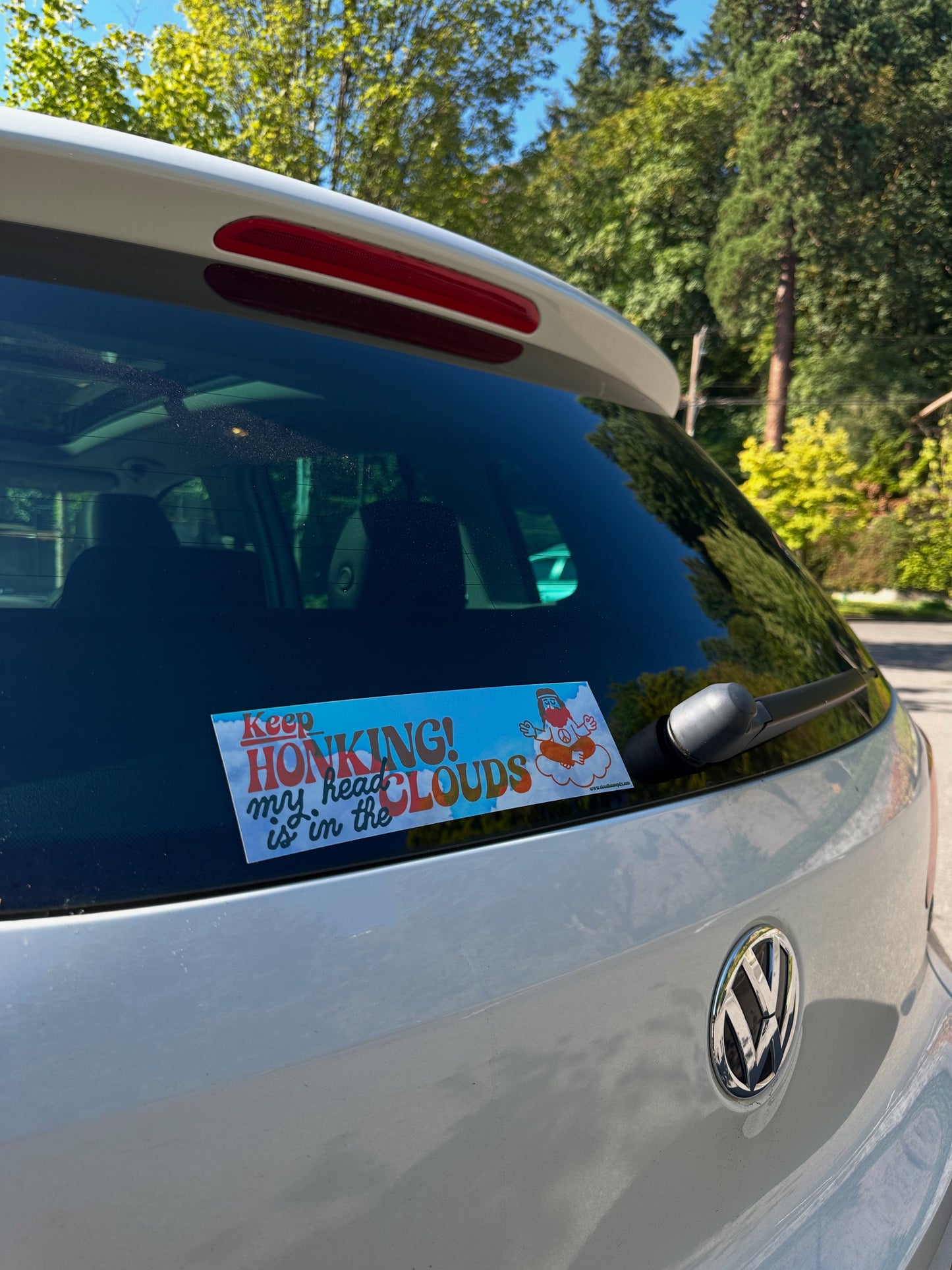 Meditation Man "Keep Honking" Bumper Sticker