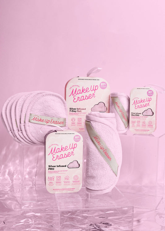 Silver Infused Make Up Eraser 7-Day Set -  Acne Prone Skin