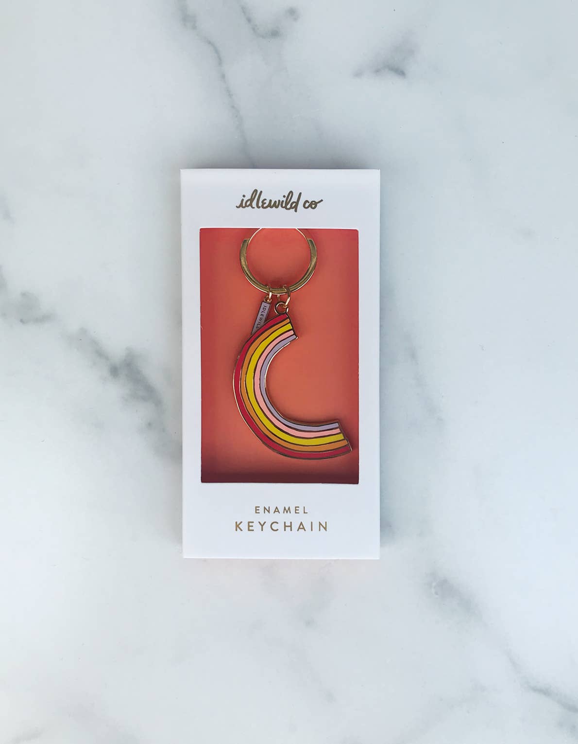 Rainbow Enamel Keychain