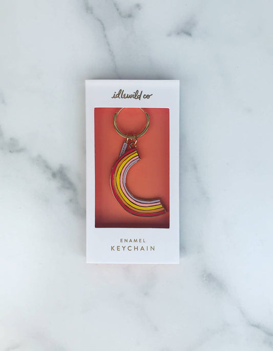 Rainbow Enamel Keychain