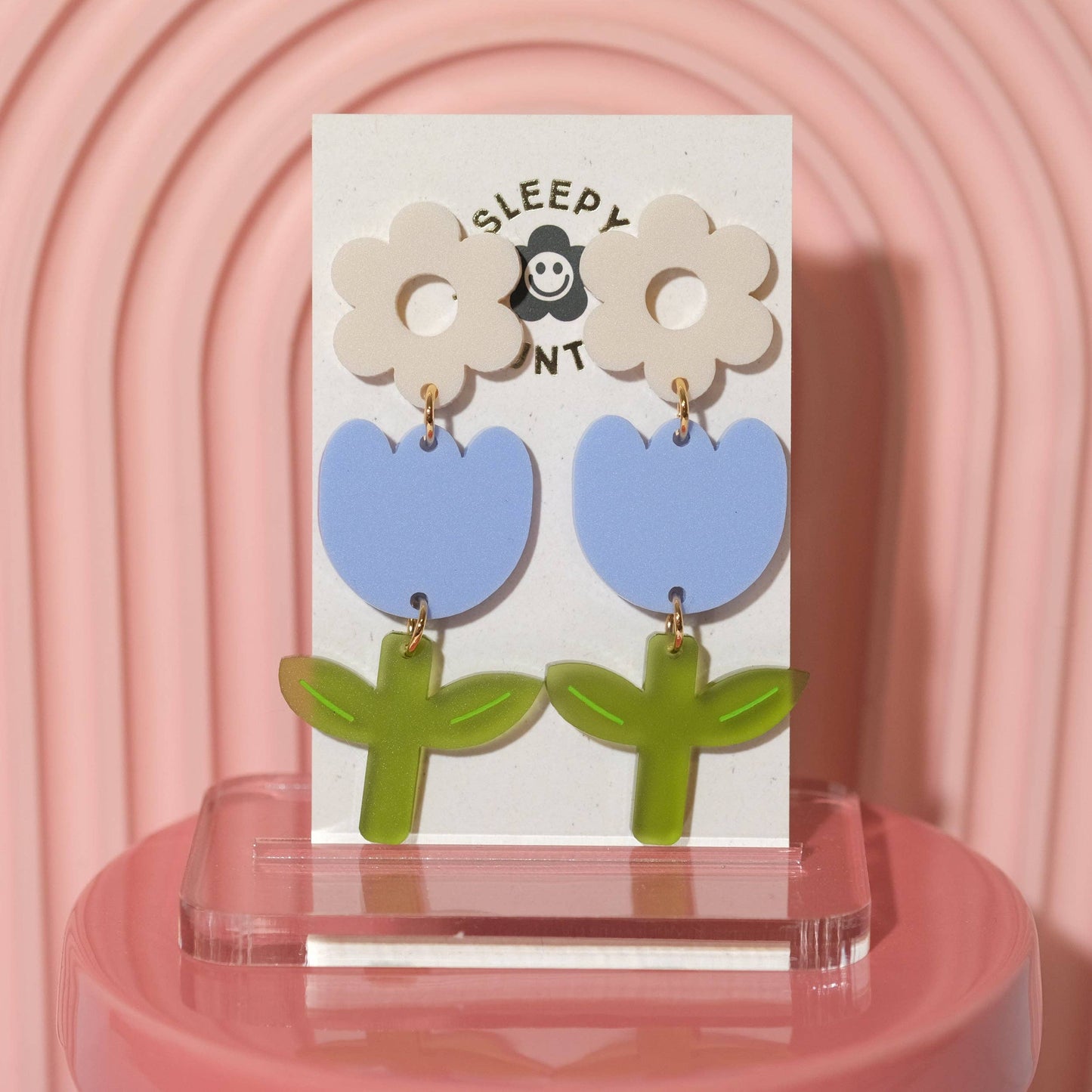 Periwinkle Tulip Earrings