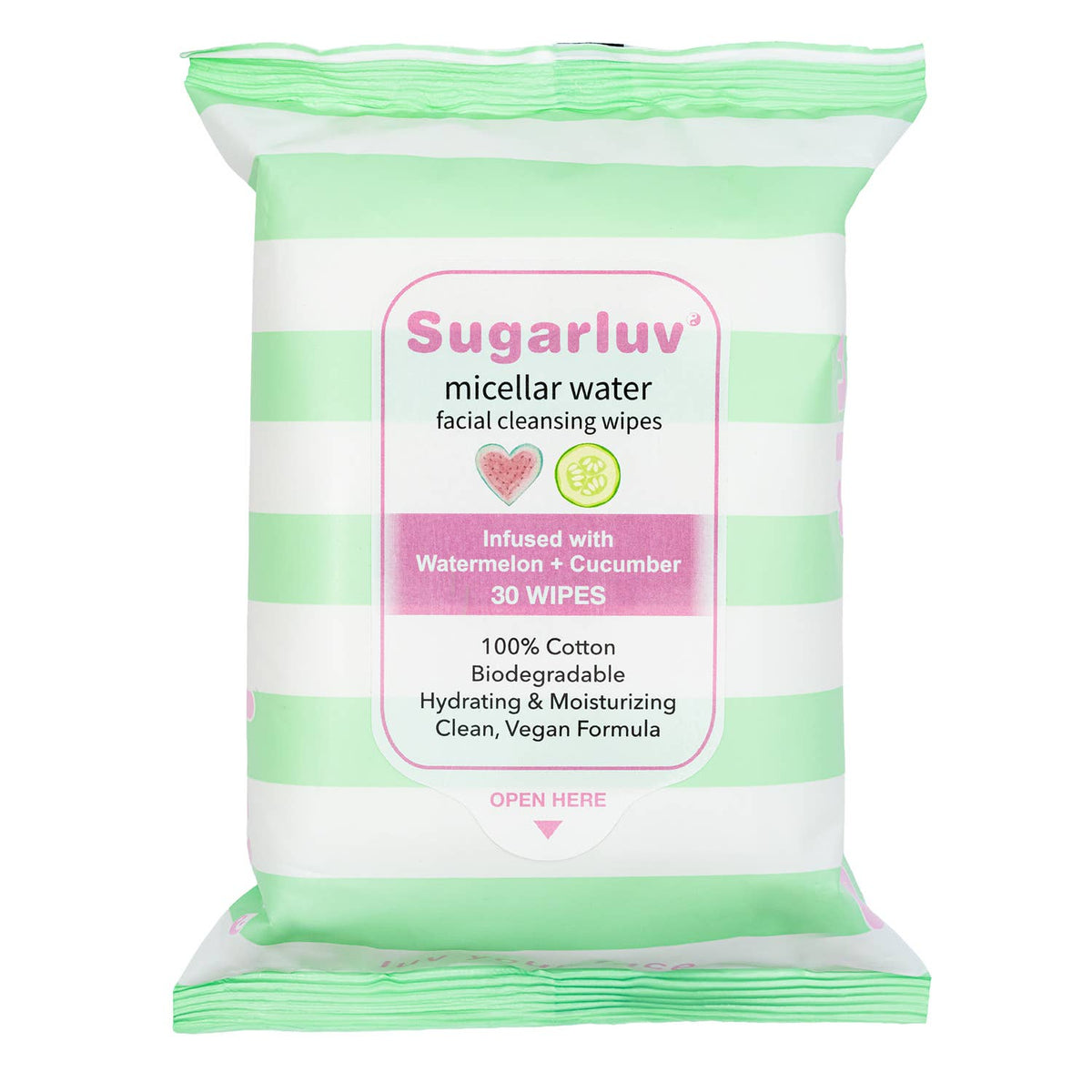 Facial Cleansing Wipes Micellar Cucumber/Watermelon 30 Count