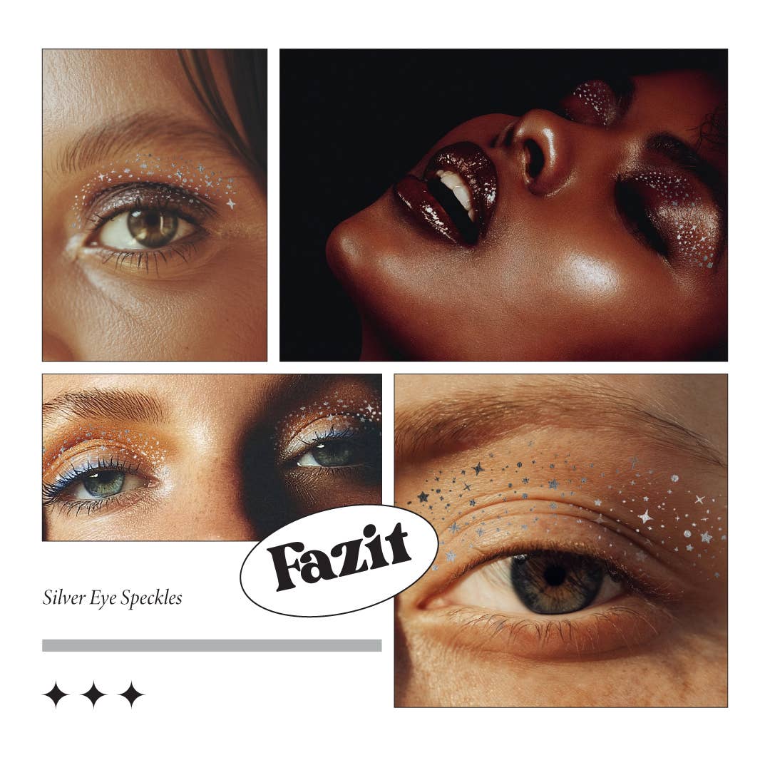 Silver Eye Shadow Speckles Makeup for Halloween