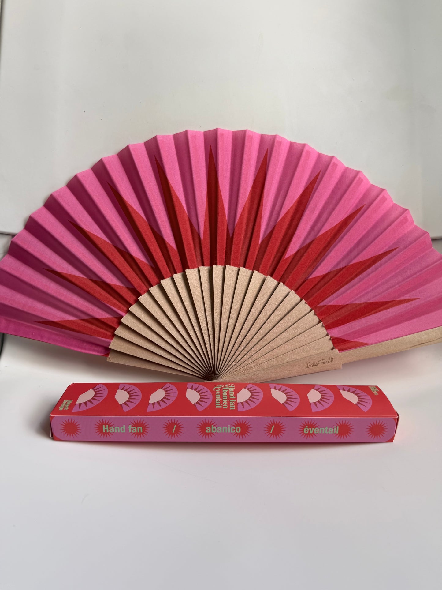 Helio Ferretti Hand Fan - NYC Pink