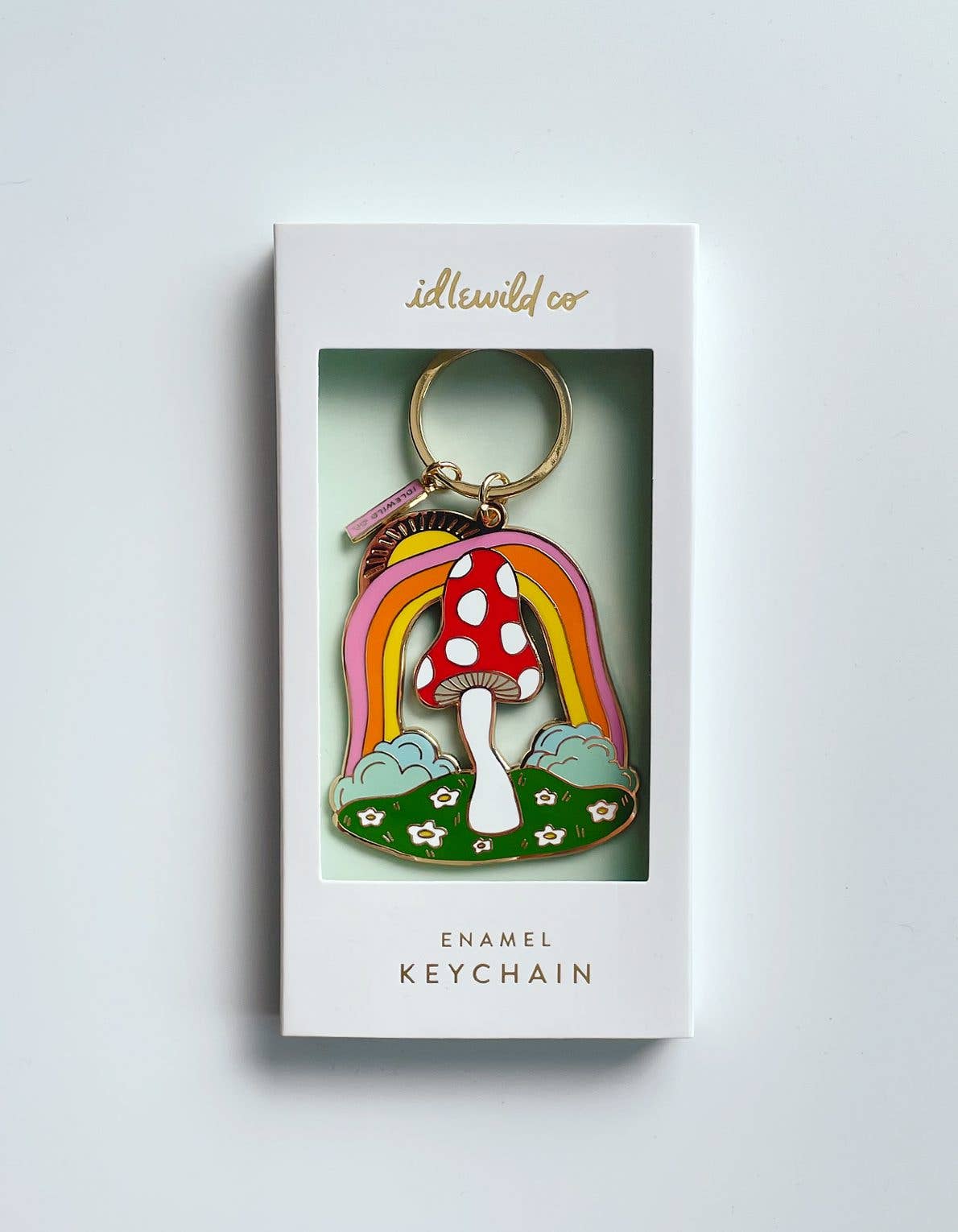 Magic Mushroom Enamel Keychain
