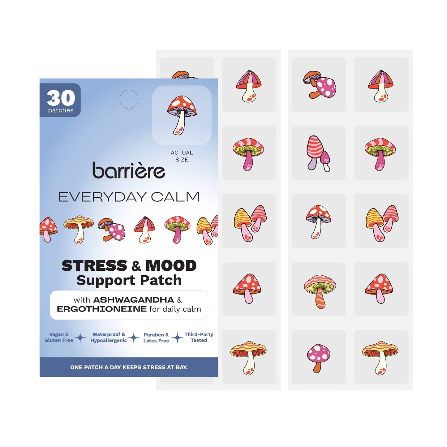 EVERYDAY CALM patch 30pk mushroom print