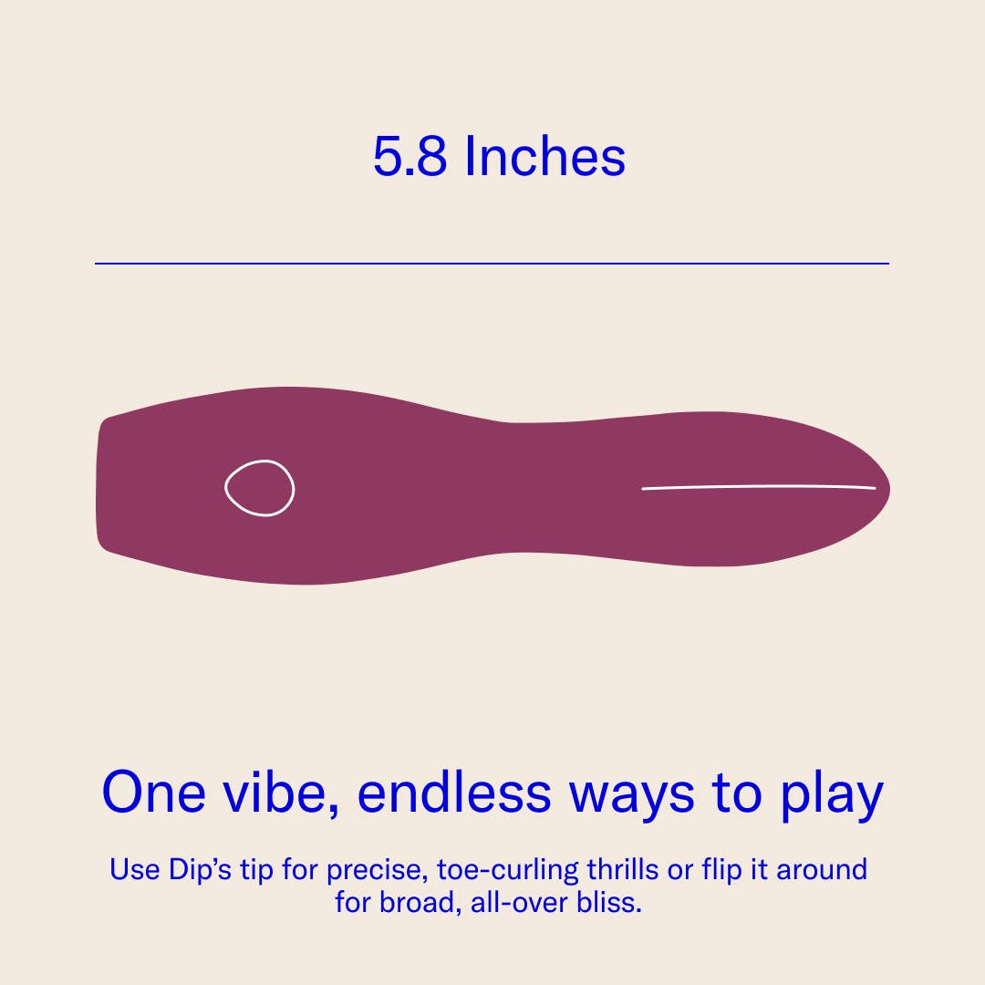Dip, Versatile Classic Vibrator - Plum