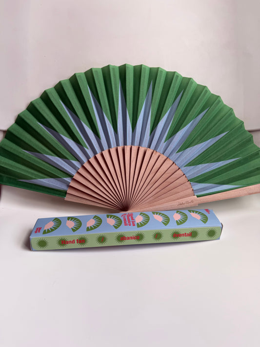 Helio Ferretti Hand Fan - NYC Green