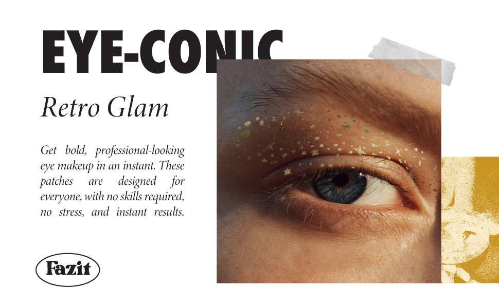 Golden Eye Shadow Speckles Makeup Patches for Halloween