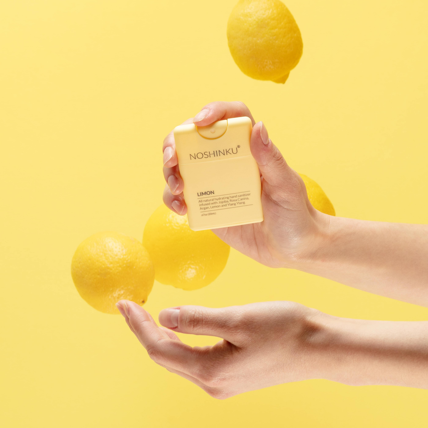 Refillable Lemon Ylang-Ylang Pocket Hand Sanitizer