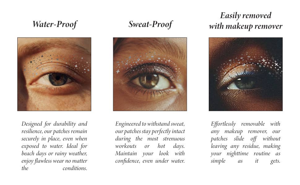 Silver Eye Shadow Speckles Makeup for Halloween