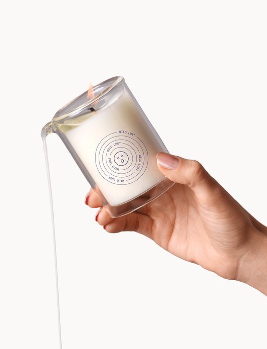 Massage Oil Candle – Wild Lust | Peach & Lime Leaves