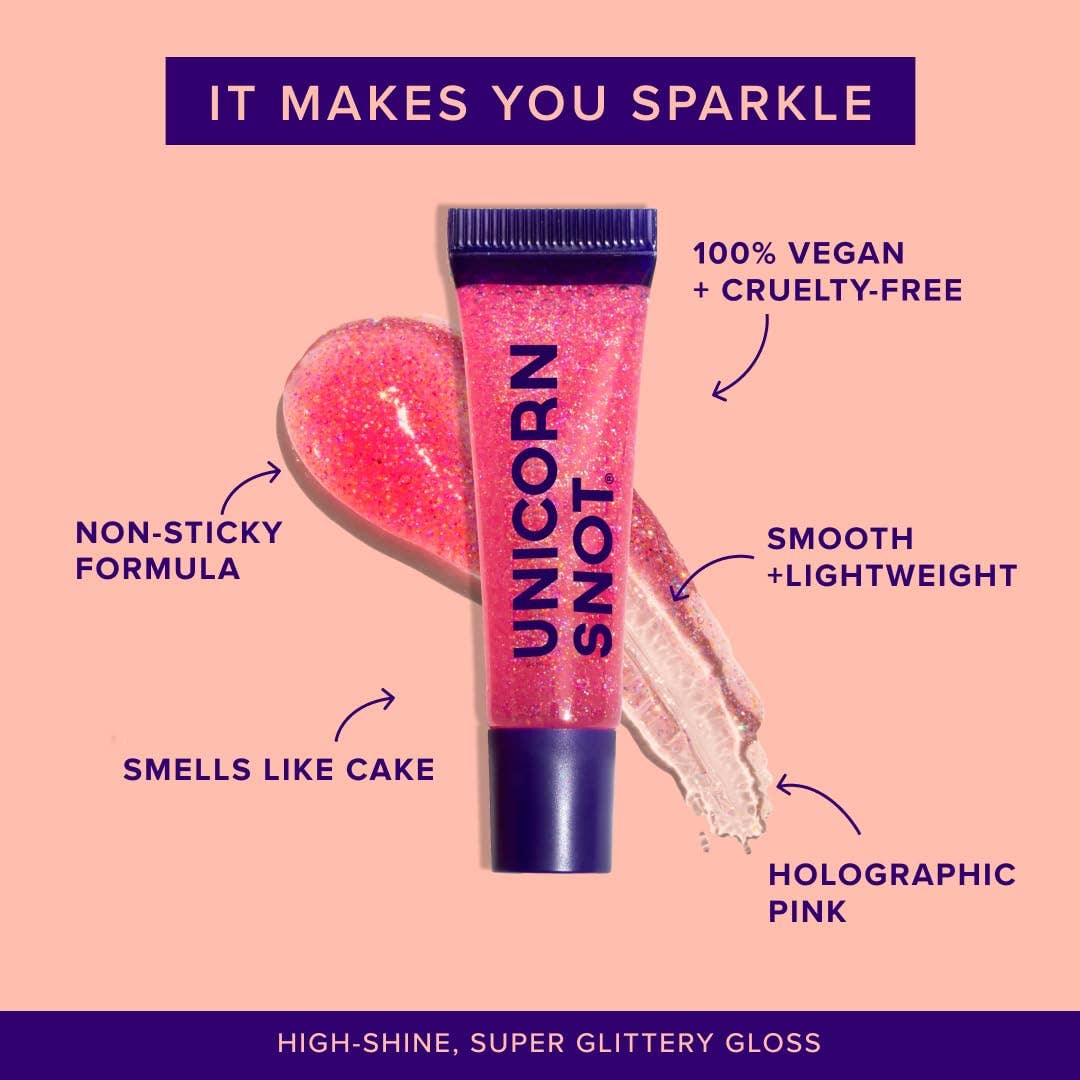 Glitter Boss | Flamingo | Glitter Lip Gloss | Holographic
