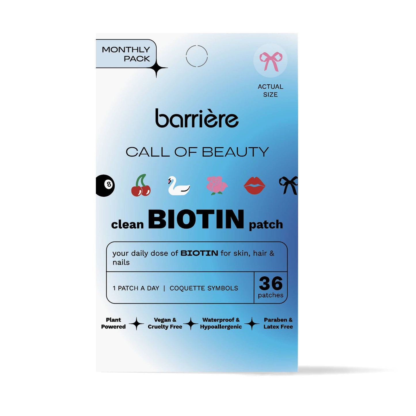 CALL OF BEAUTY Biotin patch 36pk coquette prints