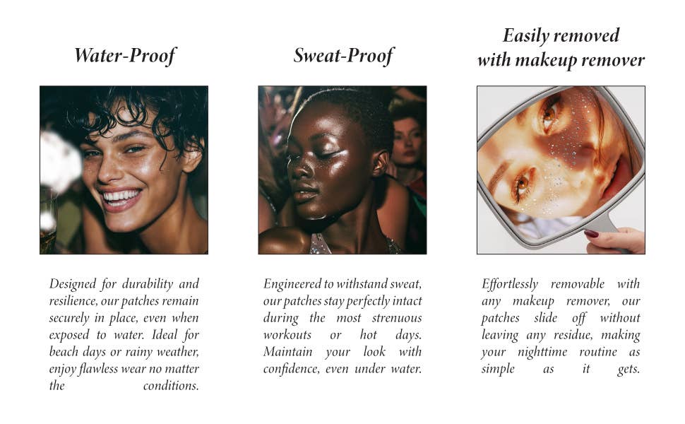 Silver Glitter Freckles —Makeup patches for every occasion