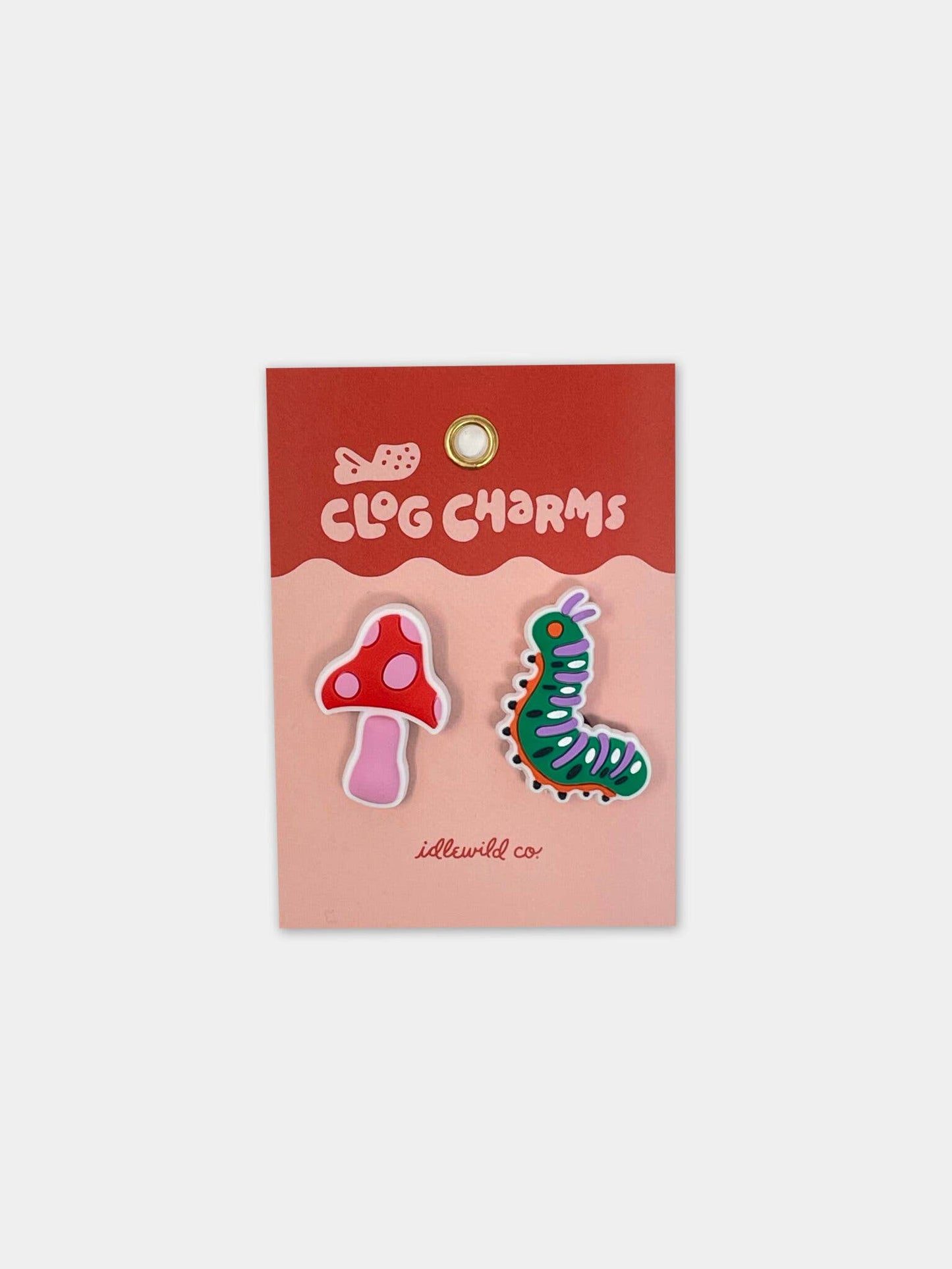 Mushroom & Caterpillar Croc Clog Charms