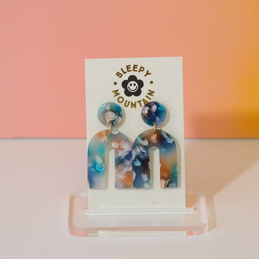 Arch Earrings Petals Collection - Blue Dream