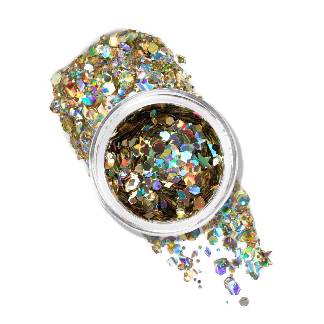Macro Glitter | Gold-Solar | Chunky Glitter | Body Glitter