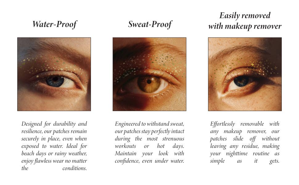 Golden Eye Shadow Speckles Makeup Patches for Halloween