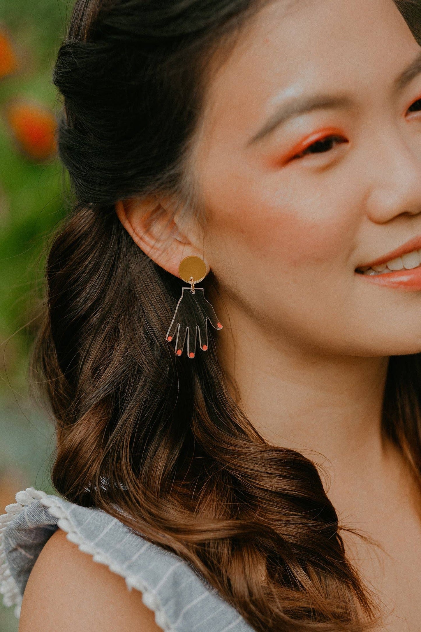 Hand Earrings - Dangle Nail Polish