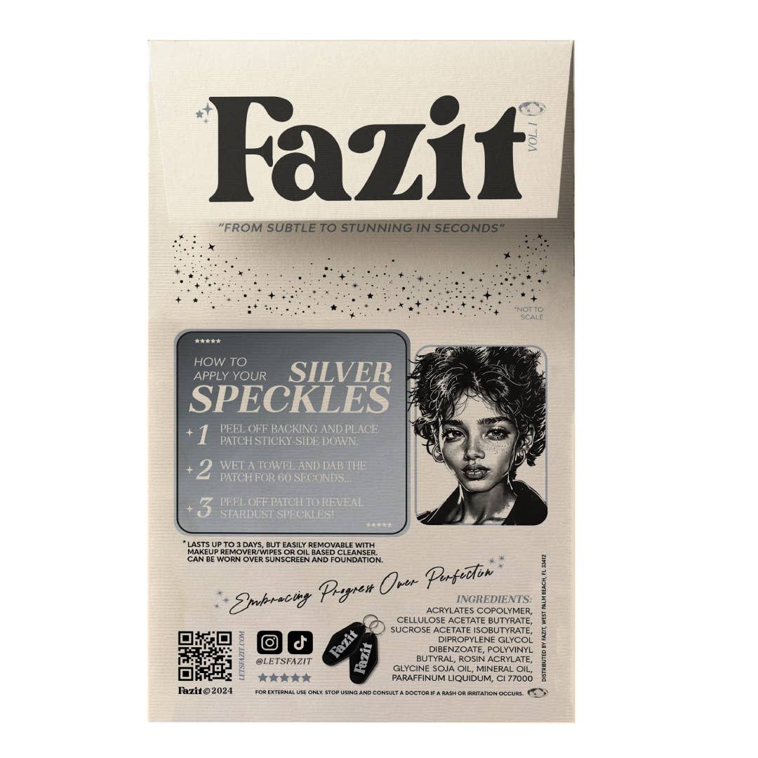Silver Glitter Freckles —Makeup patches for every occasion