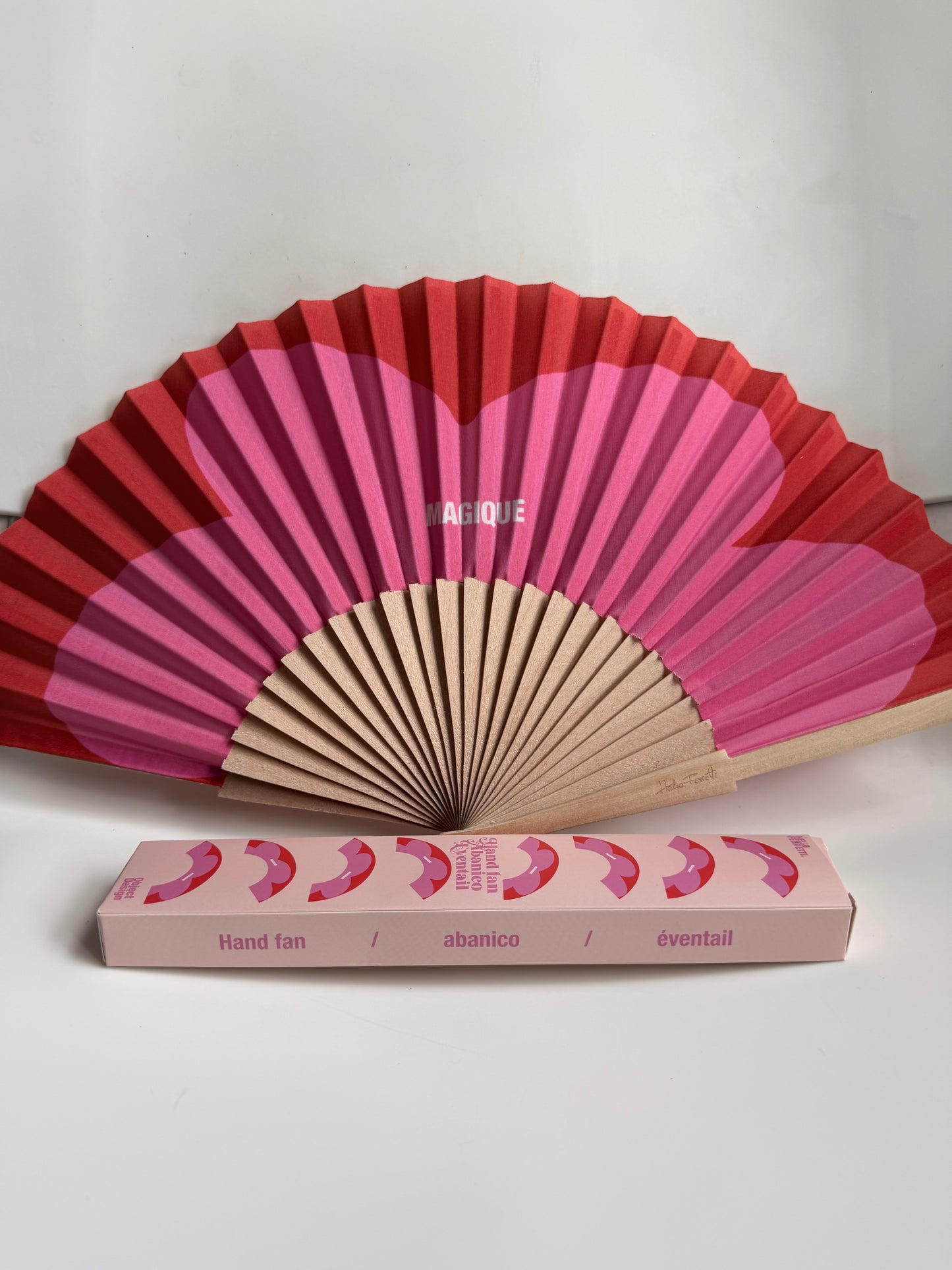 Helio Ferretti Hand Fan - Magique Pink