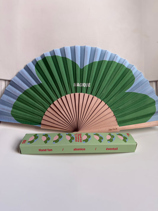 Helio Ferretti Hand Fan - Magique Green