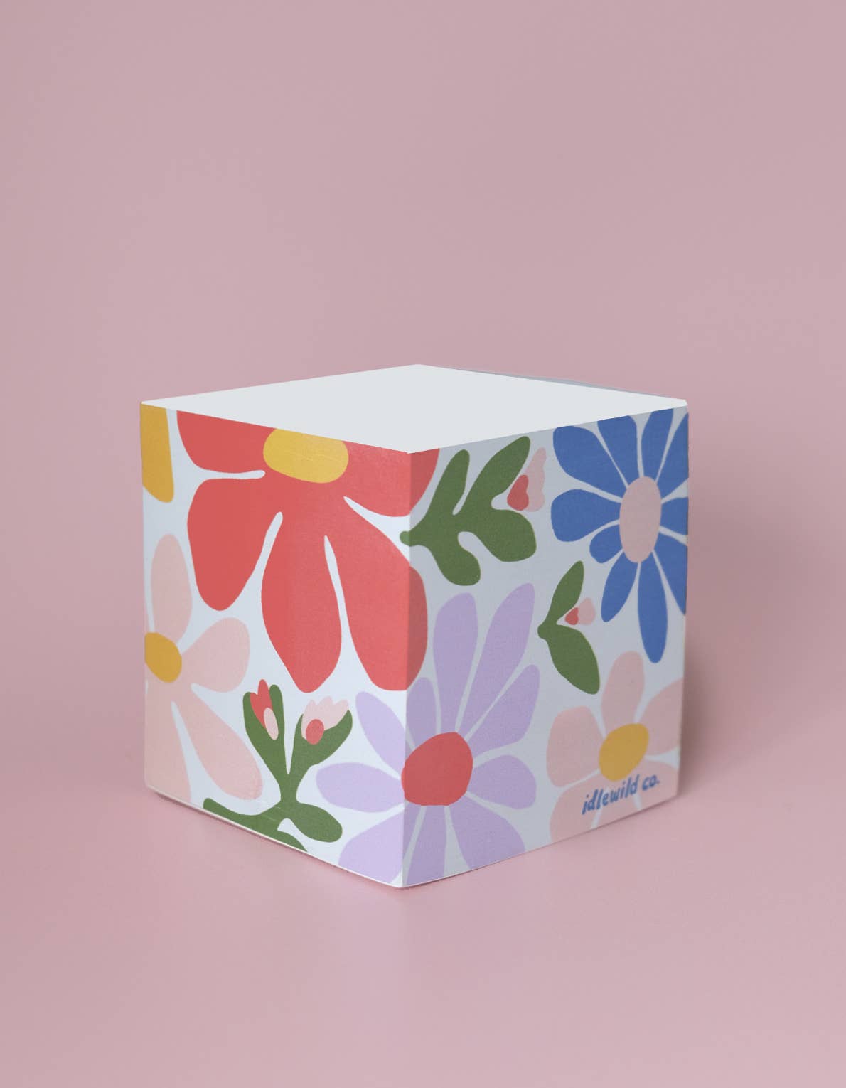 Primary Blooms Sticky Note Cube