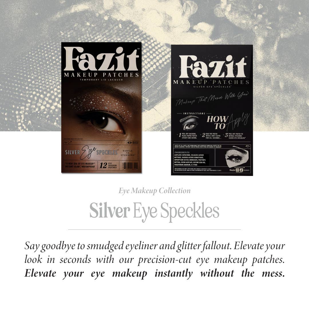 Silver Eye Shadow Speckles Makeup for Halloween