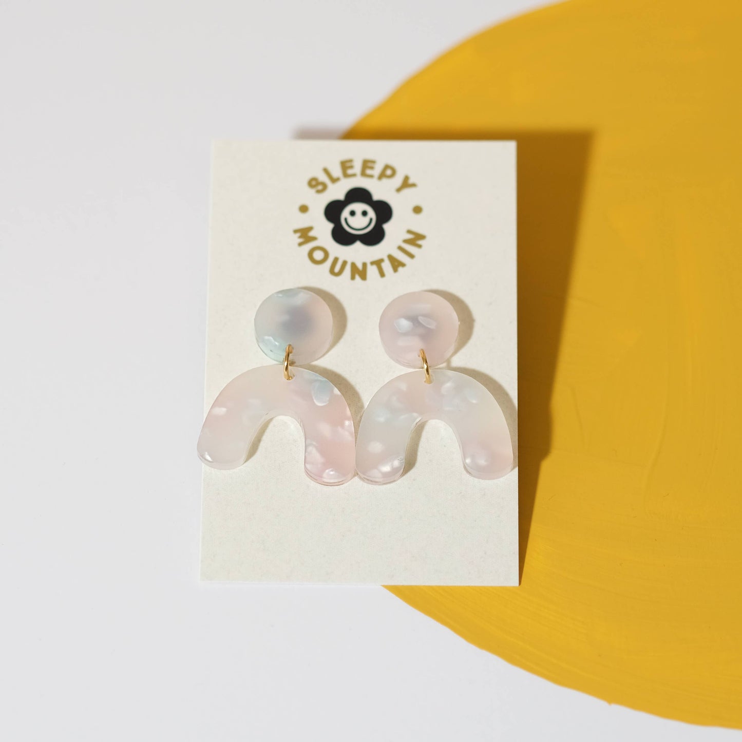 Mini Arch Earrings Petals Collection - Cotton Candy