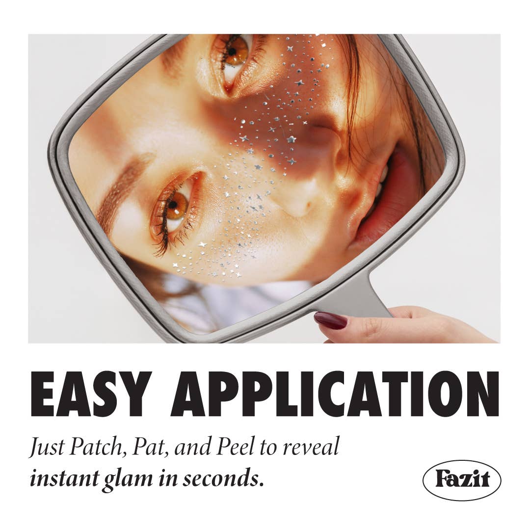 Silver Glitter Freckles —Makeup patches for every occasion
