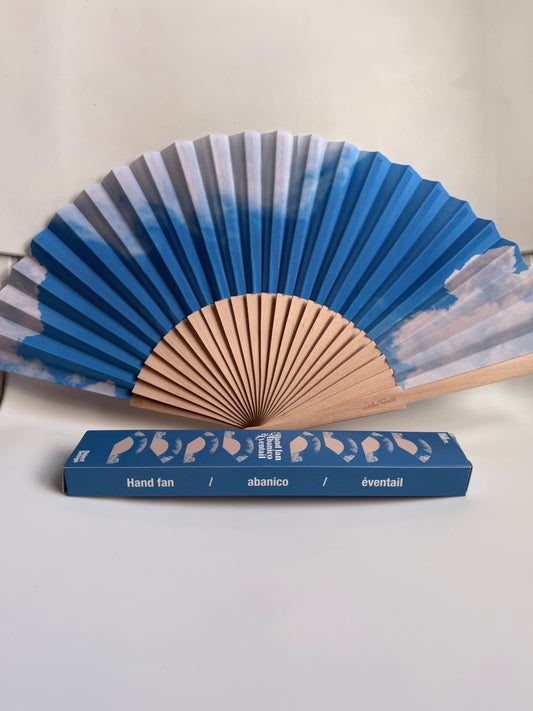 Helio Ferretti Hand Fan - Sky
