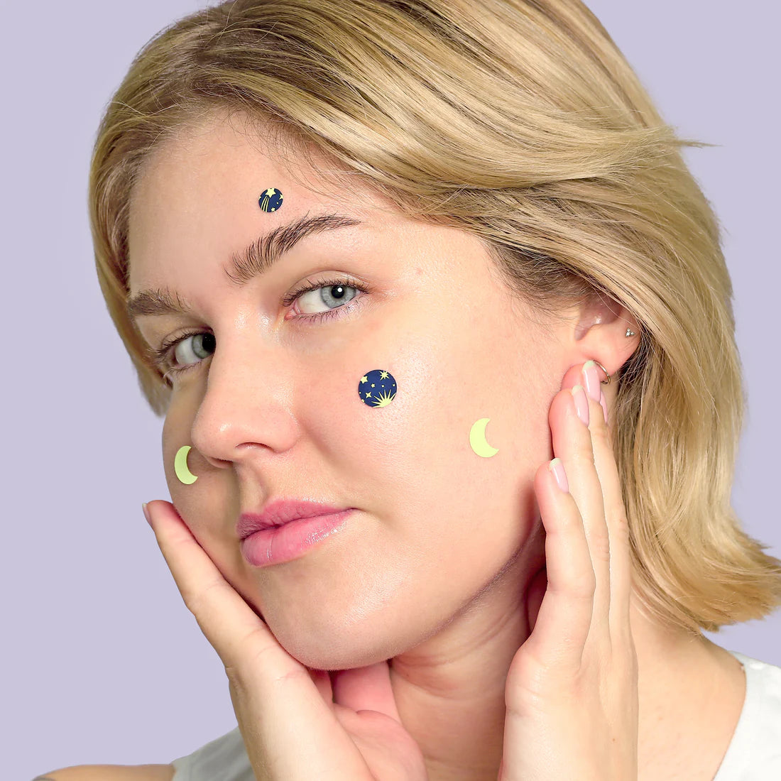 Hydrocolloid Pimple Patches - Glow in the Dark Moons (Multiple Sizes)