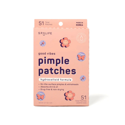 Hydrocolloid Pimple Patches - Good Vibes, Butterfly & Flowers 51ct