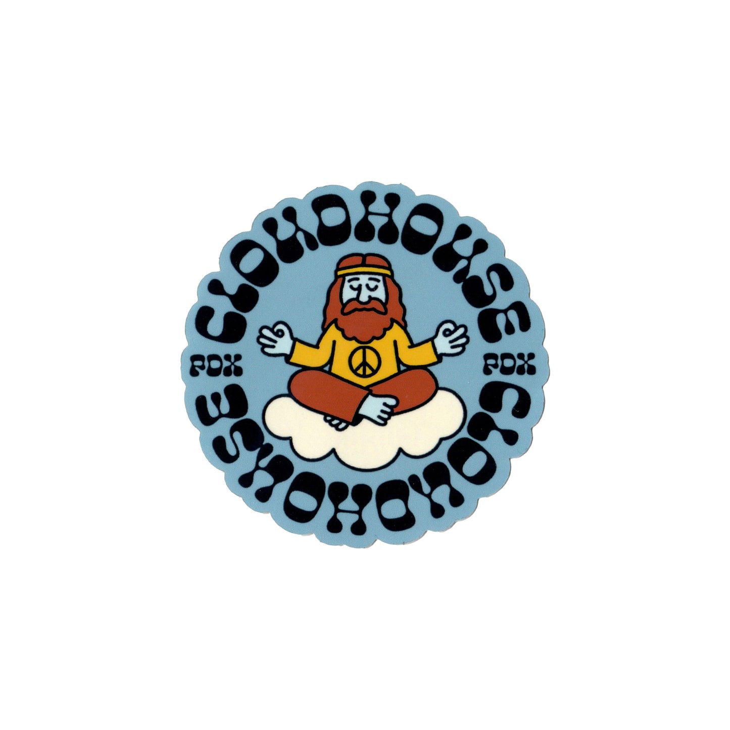 Meditation Man Sticker