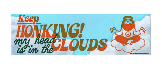 Meditation Man "Keep Honking" Bumper Sticker