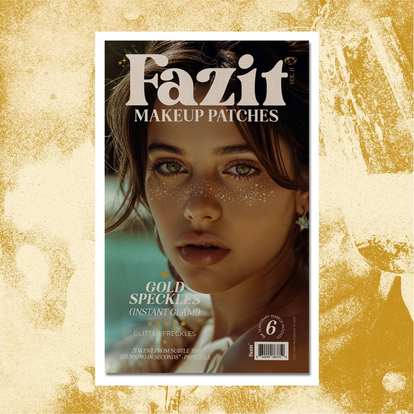 Gold Glitter Freckles — Makeup patches for every occasion