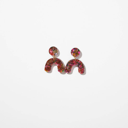 Glitter Mini Arch Earrings