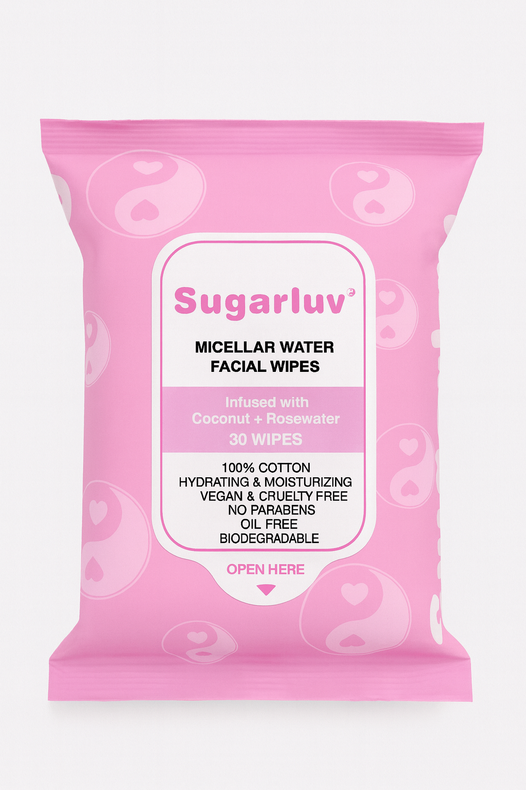 Facial Cleansing Wipes Micellar Coconut + Rose 30 Count