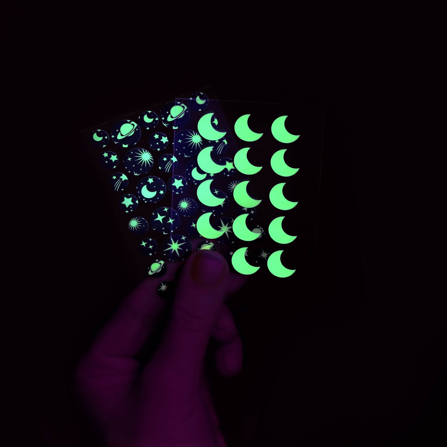 Hydrocolloid Pimple Patches - Glow in the Dark Moons (Multiple Sizes)