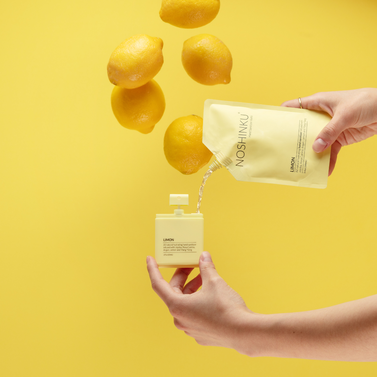 Refillable Lemon Ylang-Ylang Pocket Hand Sanitizer
