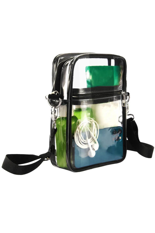 Large Transparent Clear Durable Pvc Messenger Bag