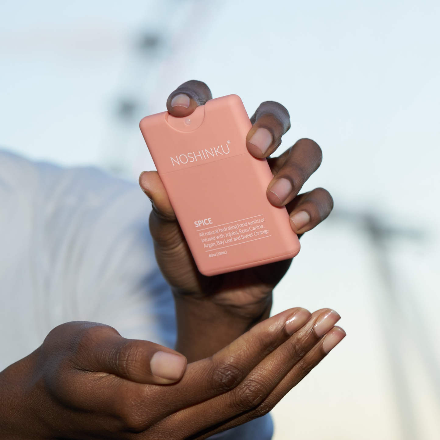 Refillable Orange Coriander Pocket Hand Sanitizer