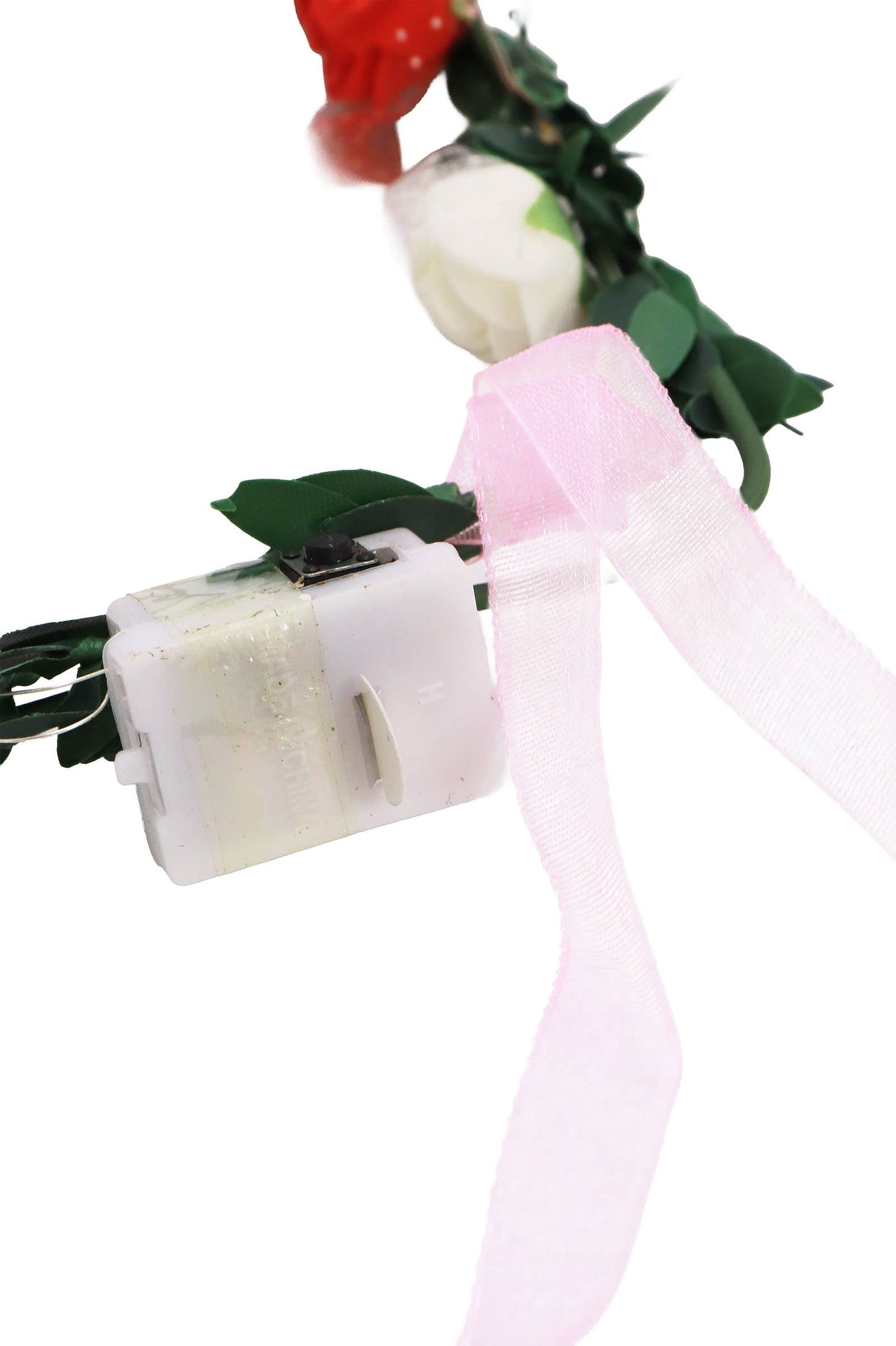 LED Light Up Mini Rose Lace Ribbon Flower Crown